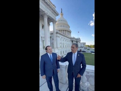 Adriano Espaillat y José Ignacio Paliza en el Congreso de EE. UU.
