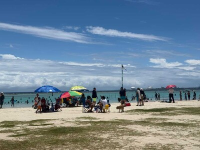 Afluencia turística en Boca Chica y Guayacanes durante Semana Santa