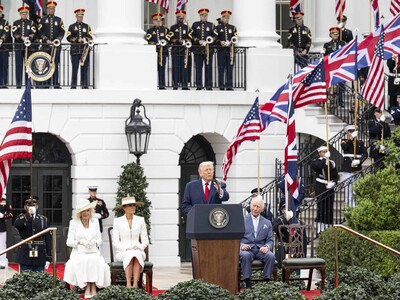 Donald Trump saca sus mejores galas para la visita de Carlos III