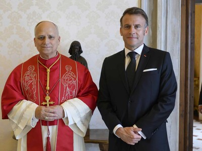Emmanuel Macron abordó con el papa León XIV el deseo de paz