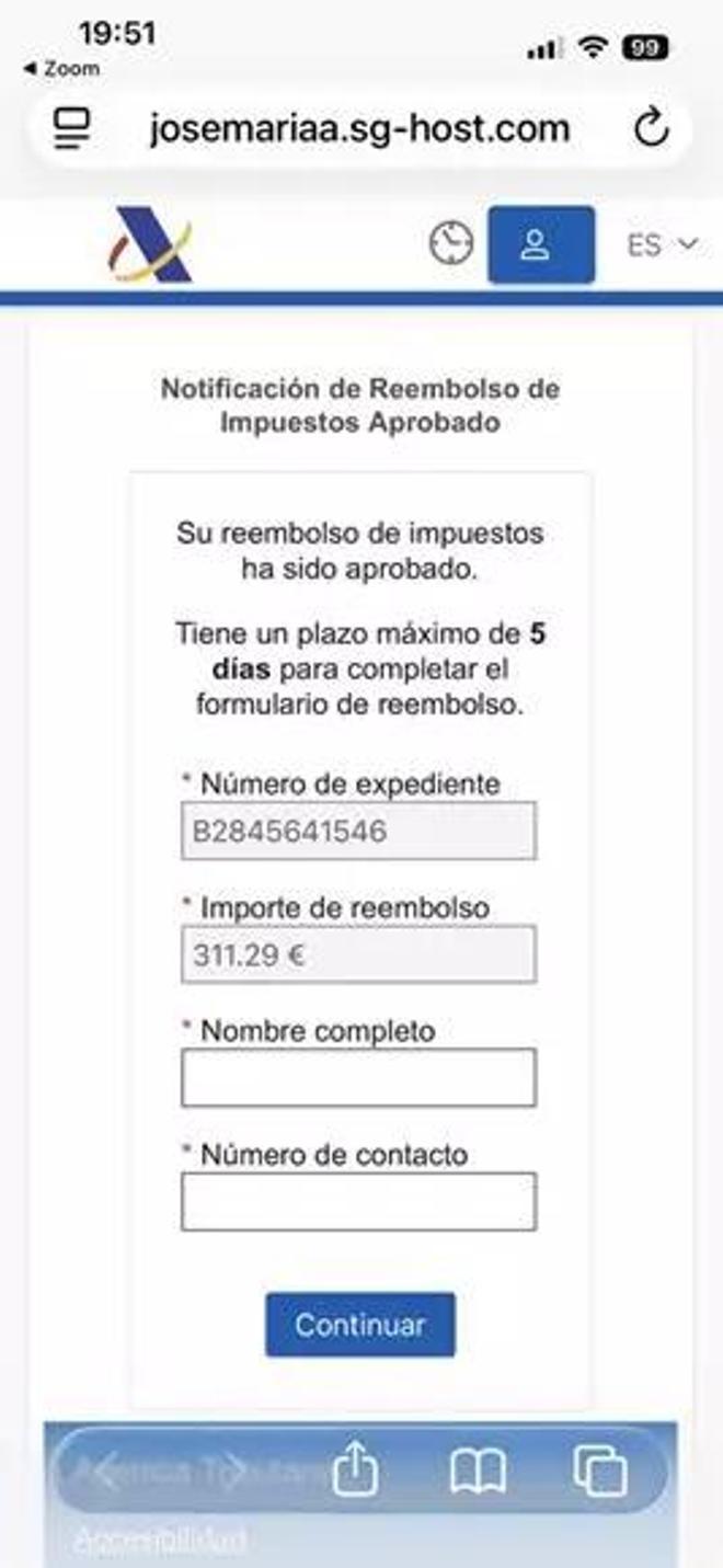 Hacienda advierte de una nueva estafa con la declaración de la Renta que promete devolverte más de 300 euros