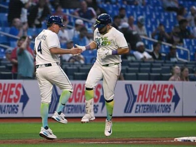 Rays se imponen impulsados por dos jonrones de Junior Caminero