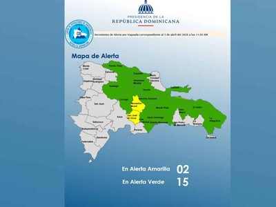 Titular: Alerta en 16 provincias de RD por fuertes lluvias, DN en especial atención