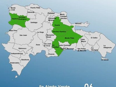 COE reduce a seis las provincias en alerta verde