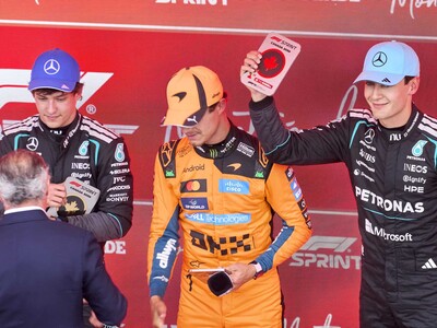 F1: Russell gana el esprint de Canadá tras un duelo con Antonelli