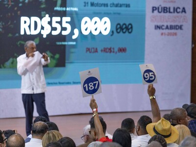Venden RD$562.8 millones en primera subasta publica de Incabide