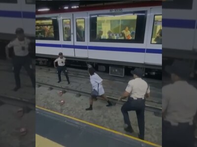 Mujer se lanza a los rieles del Metro de Santo Domingo