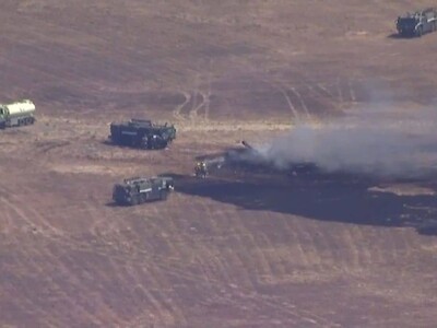 Avión de combate de EEUU se estrella en una base militar