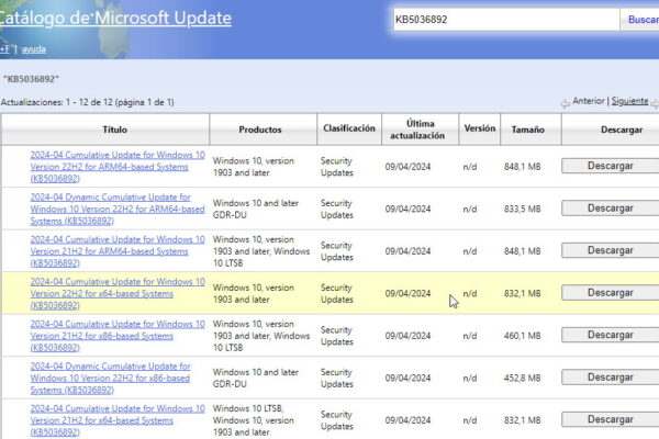 Cómo actualizar Windows mediante el Catálogo de Microsoft Update