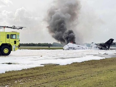 Falla de motor derecho fue, causa del accidente de avión en La Romana