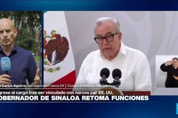 Gobernador de Sinaloa retoma funciones tras acusaciones de narcotráfico por EE. UU.