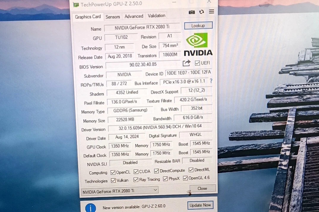 La GeForce RTX 2080 Ti con 22 GB llega al mercado por 499 dólares