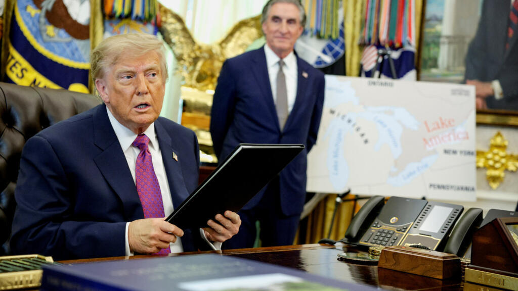 Título: Trump renombra el lago Ontario como "lago América" en medio de tensiones comerciales con Canadá