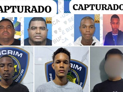 Cinco fugitivos más buscados son capturados en Santo Domingo Este