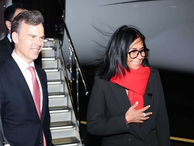 Delcy Rodríguez llega a Nueva York para la Asamblea General de la ONU en medio de la detención de Maduro
