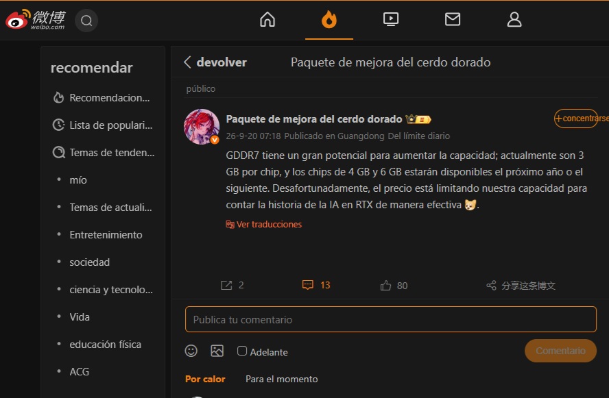 Las GeForce RTX 60 podrían duplicar la memoria gráfica en comparación con las RTX 50