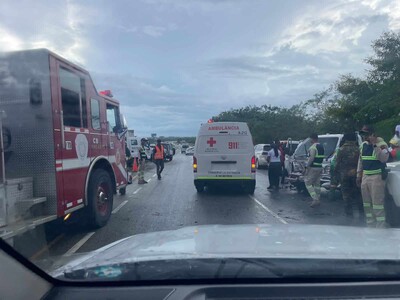 Accidente múltiple en la Autovía del Este deja varios vehículos involucrados