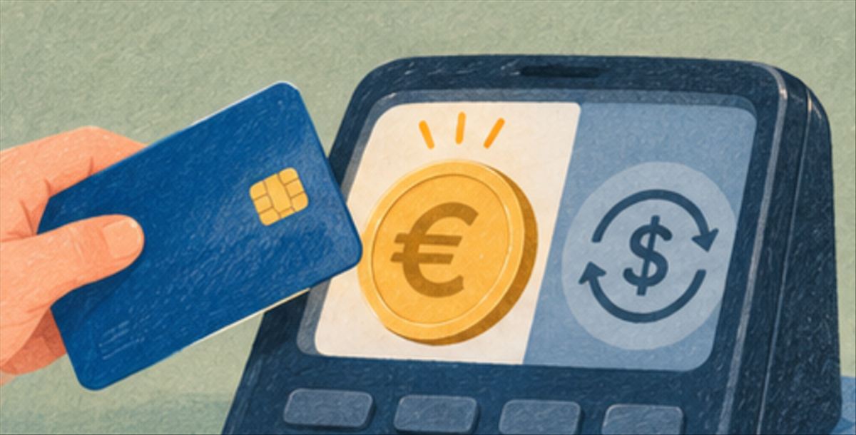 Conversión dinámica de divisas (DCC): paga en moneda local