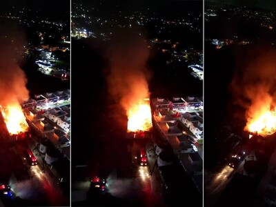 Incendio en fábrica de aceite en Cambita Garabitos, San Cristóbal