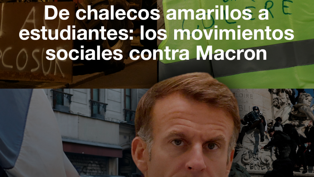 Protestas contra Macron: de chalecos amarillos a estudiantes en Francia
